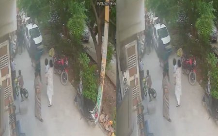 ग्रेटर नोएडा वेस्ट की सोसायटी में दबंगों का तांडव, पिता-बेटी की बेरहमी से पिटाई; CCTV फुटेज आया सामने