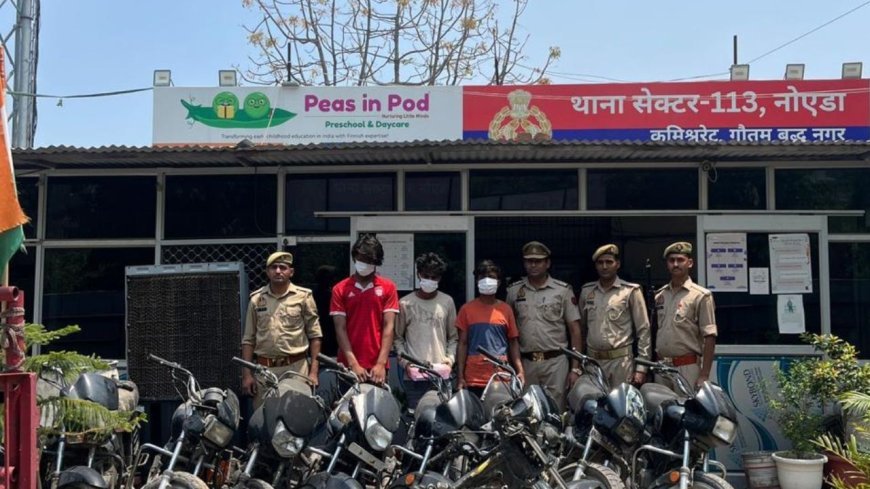 नोएडा पुलिस की बड़ी कार्रवाई, वाहन चोरी और मोबाइल लूट करने वाले 3 शातिर बदमाश गिरफ्तार