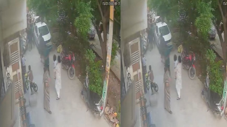ग्रेटर नोएडा वेस्ट की सोसायटी में दबंगों का तांडव, पिता-बेटी की बेरहमी से पिटाई; CCTV फुटेज आया सामने