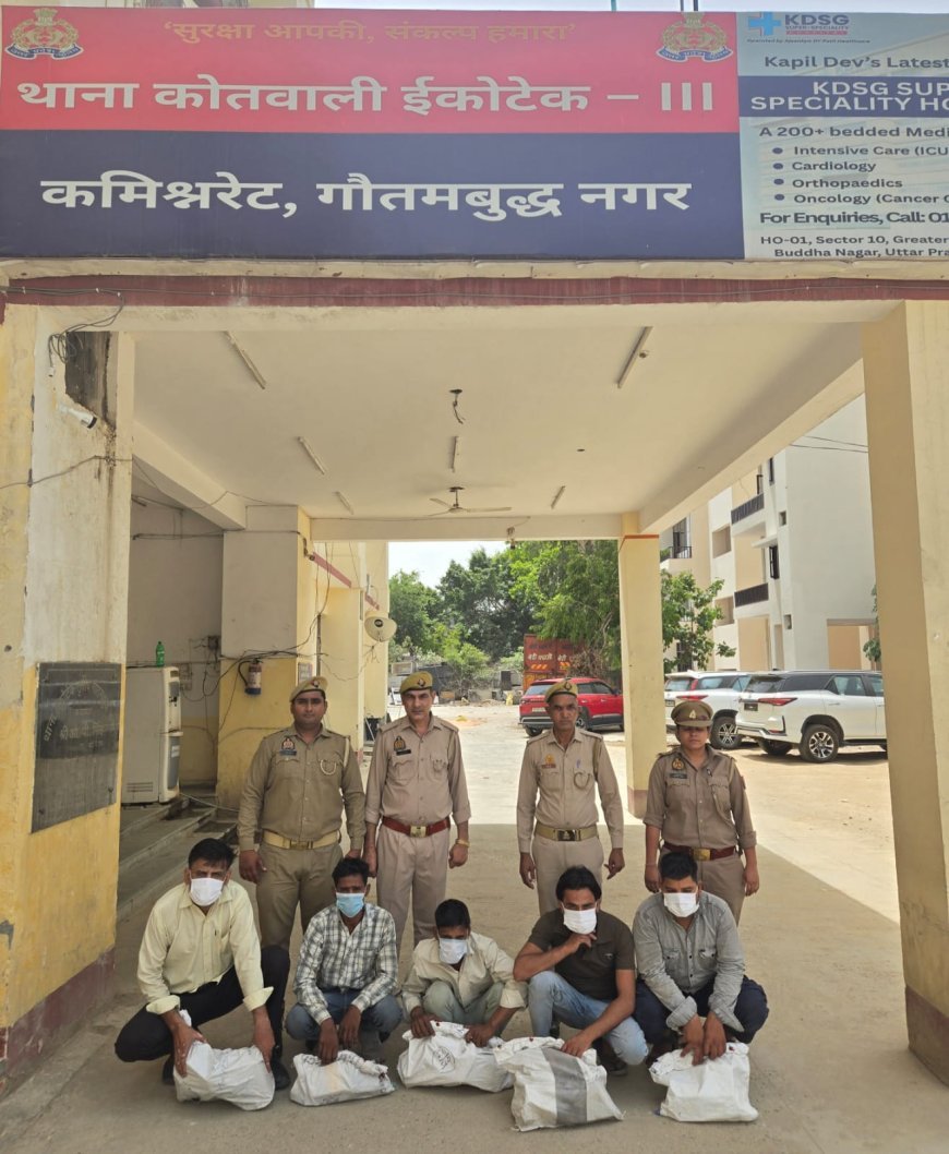 ग्रेटर नोएडा में कंपनी से लाखों का इलेक्ट्रिक सामान चोरी, पूर्व कर्मचारियों ने ही की थी चोरी; 5 आरोपी गिरफ्तार