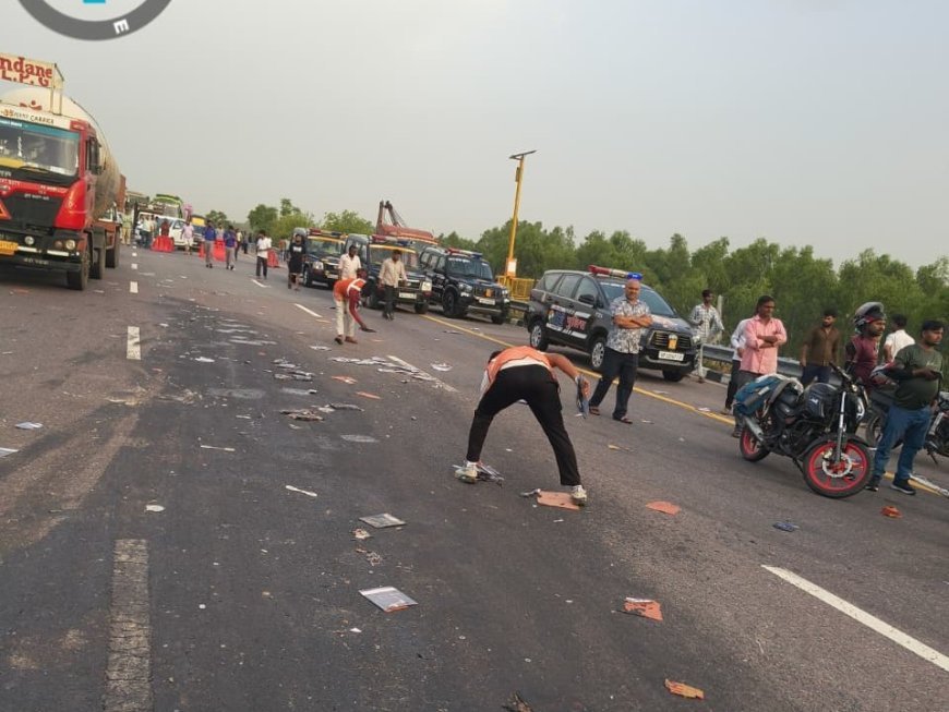 लखनऊ-आगरा एक्सप्रेसवे पर भीषण हादसा, प्राइवेट बस पलटने से 5 यात्रियों की मौत