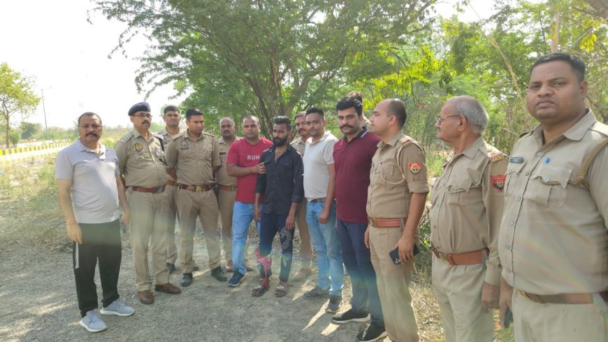 नोएडा: हरौला हत्याकांड का आरोपी पुलिस मुठभेड़ में घायल, तमंचा और छूरा बरामद