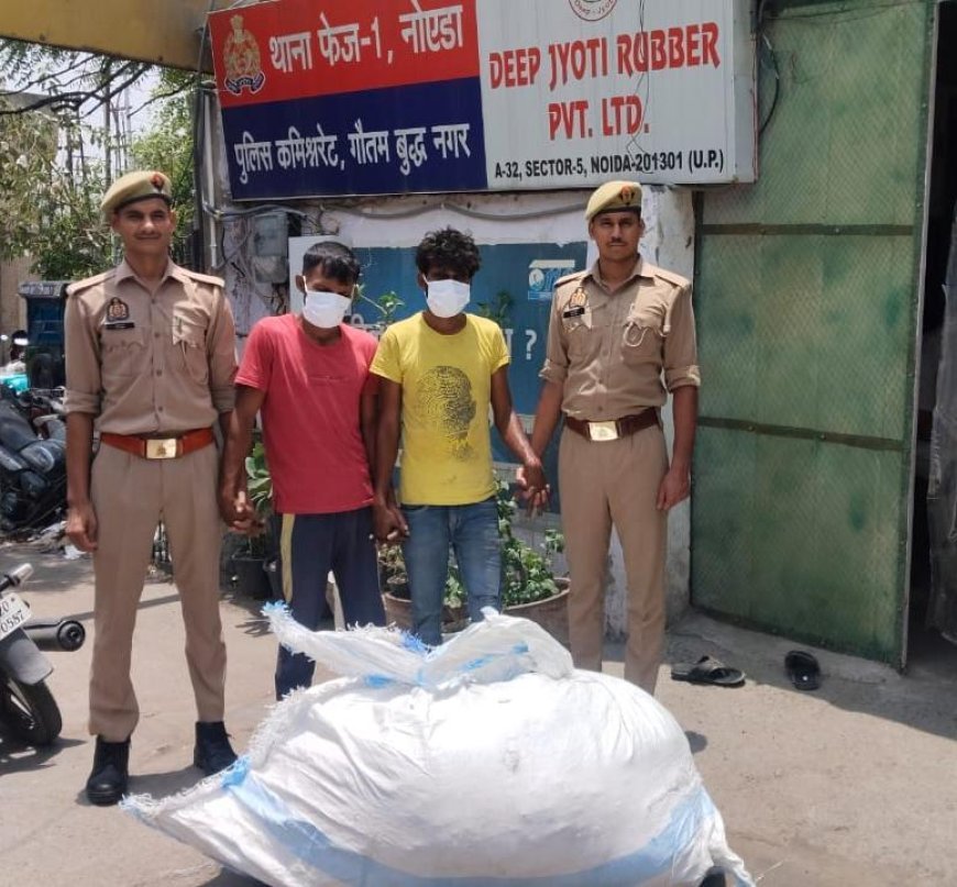 नोएडा जोन फेज 1 पुलिस द्वारा दो गांजा तस्कर को किया गिरफ्तार