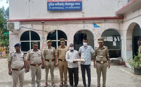 ग्रेटर नोएडा थाना बिसरख पुलिस ने हाथी दाँत की तस्करी करने वाला अभियुक्त गिरफ्तार किया