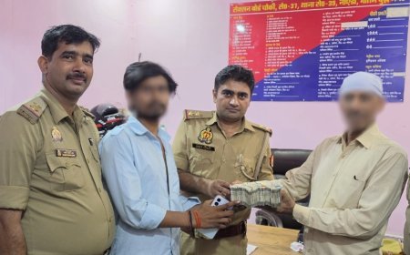 थाना सेक्टर 39 पुलिस द्वारा रूपयों वाला बेग केब को ढूंढ़कर वापस कराया