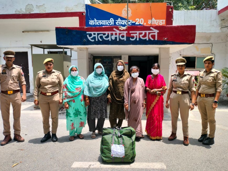 नोएडा थाना सेक्टर 20 पुलिस ने 5 अभियुक्ताओ को गांजे के साथ गिरफ्तार किया