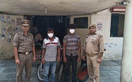 थाना सैक्टर 39 पुलिस द्वारा वाहन चोरी करने वाले 02 अभियुक्त गिरफ्तार, कब्जे से 03 चोरी की मोटर साईकिल बरामद।