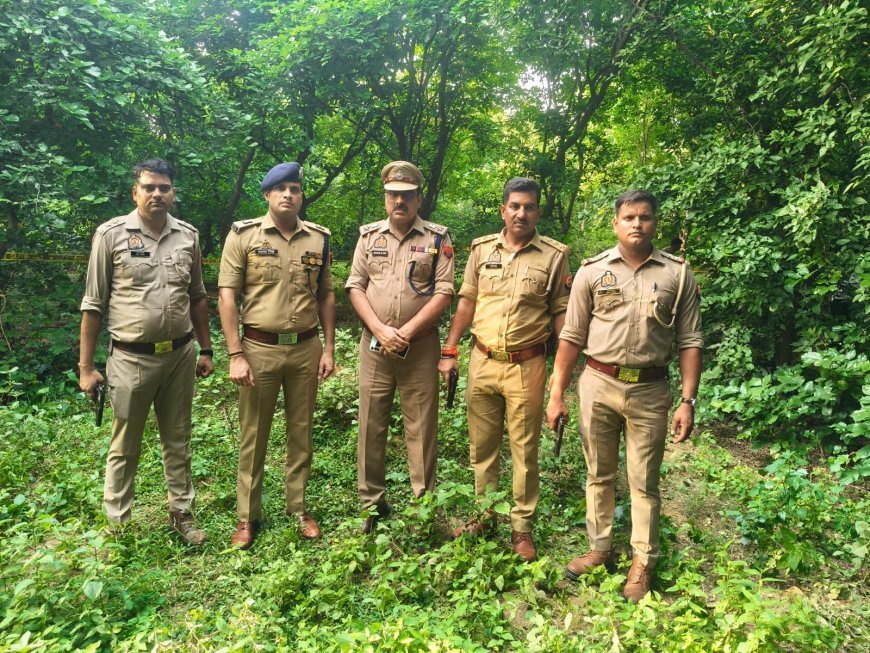 थाना ईकोटेक-3 पुलिस और बच्ची हत्यारोपी अभियुक्त के बीच मुठभेड़