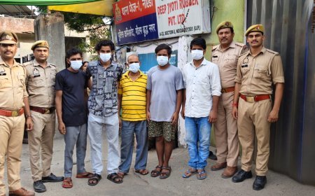 थाना फेस-1 पुलिस द्वारा मारपीट कर हत्या करने वाले 05 अभियुक्तगणों को किया गिरफ्तार