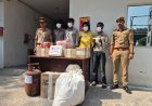 थाना सेक्टर-24 पुलिस द्वारा चोरी करने वाले गैंग का पर्दाफाश करते हुए 04 अभियुक्त गिरफ्तार, कब्जे/ निशानदेही से चोरी किया गया सामान, चोरी करने में प्रयुक्त लोहे की सब्बल व अवैध शस्त्र बरामद।