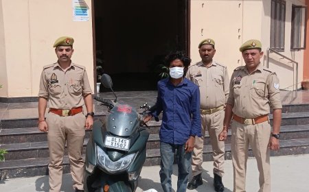 थाना सेक्टर-126 पुलिस द्वारा अवैध शराब की तस्करी करने वाला एक अभियुक्त गिरफ्तार, कब्जे से 65 बीयर की केन व तस्करी में प्रयुक्त स्कूटी बरामद।